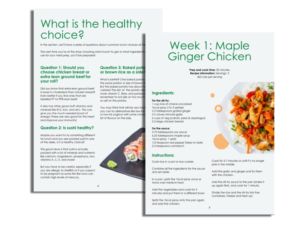 preview of the free lunch healthy ebook by bodyslims